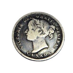1899 Canada 925 Silver Ten Cents Queen Victoria Canadian 10C Dime/Small 99 Date